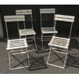 Four French garden chairs