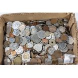 A box of foreign coinage