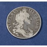 A William III silver crown 1696