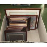 A quantity of framed prints