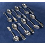 Twelve silver spoons marks for London 1836, 273 gms