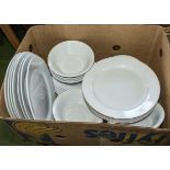 A part white pottery dinner service