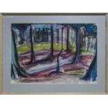 A framed pastel 'Forte de Senile' by Mimi Carter Boyer 1961, exhibited at Boodle Gallery New York,
