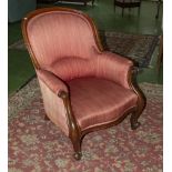 A Victorian mahogany framed armchair