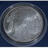 An American Indian silver dollar