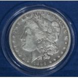 An 1899 Morgan silver dollar