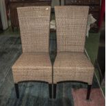 Two basket weave chairs