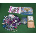A collection of beads and other items