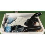 A box containing guitar spares and other items