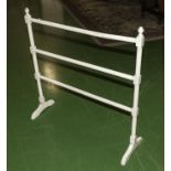 A painted towel rail