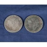 Two silver dollars