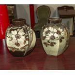 Two Victorian pottery vases
