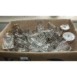 A box containing assorted glasses