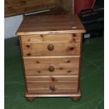 Pine bedside drawers