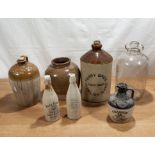 Two Hawick stoneware bottles and others