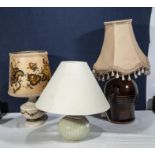 Three table lamps