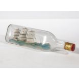 A clipper ship in a bottle