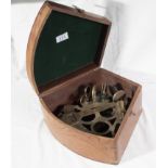 A cased sextant