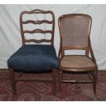 A bergere chair and one other