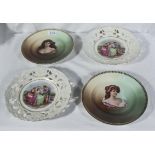 Four decorative plates