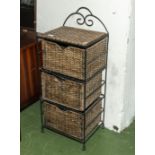 A basket storage unit