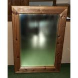 A pine framed mirror