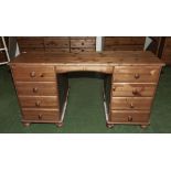 A pine dressing table/desk