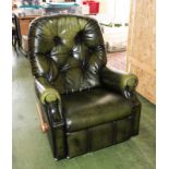 A leather lazy boy chair.