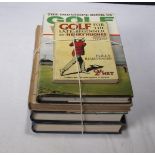 A bundle of books relating to golf