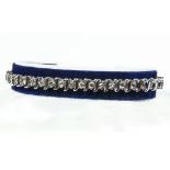 A 14ct white gold and diamond bracelet, 3ct. 18cm long