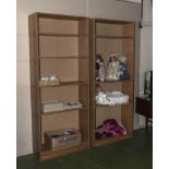 Two Ikea open bookcases