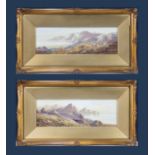I A Jameson - A pair of gilt framed oils depicting Prawle Point Devon, signed. Image size 12cm x
