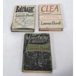 A first edition of Mountolive by Lawrence Durrell together with copies of Balthazar and Clea (