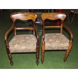 Two Victorian arm chairs