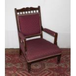 A late Victorian lounge chair nice condition.