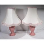 Two table lamps and shades