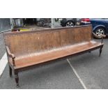 A school hall bench 8' 9" long