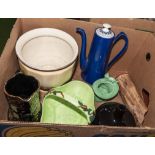 A box containing pottery