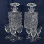 Two decanters and six glasses