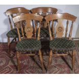 Four wheel backed kitchen chairs