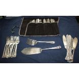 Silver plated fish cutlery