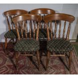 Four spindle backed kitchen chairs