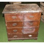 A Victorian pine chest.