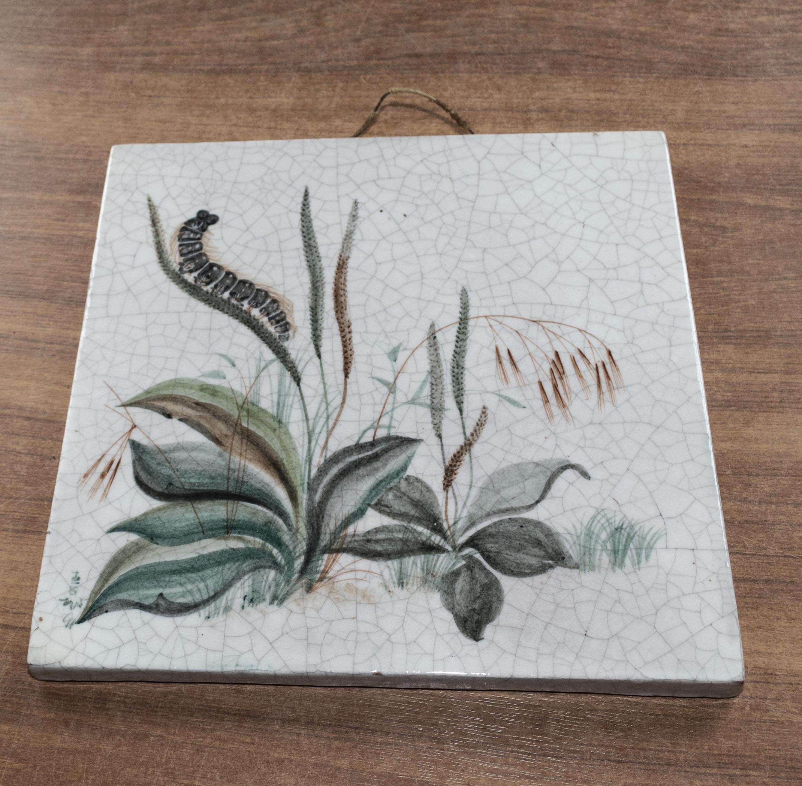 A painted tile