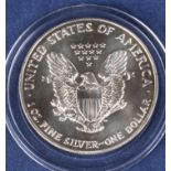 A one ounce silver eagle dollar 1993
