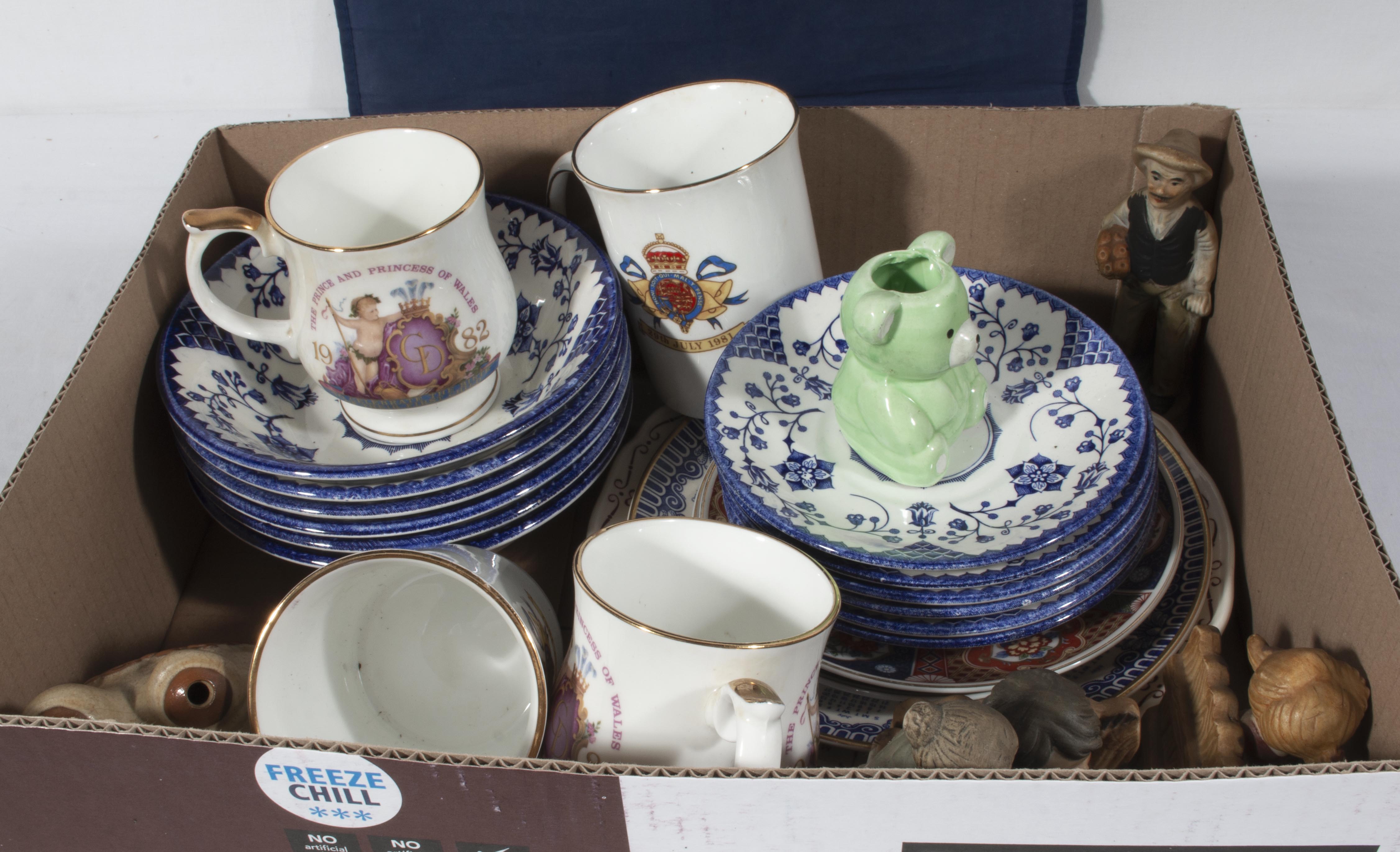 A box containing china and pottery