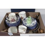 A box containing china and pottery