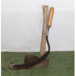 An axe and a sickle