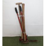 Sledge hammer, Edging shears, lawn edger and log splitter