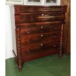 A good quality Victorian mahogany Scotch chest.